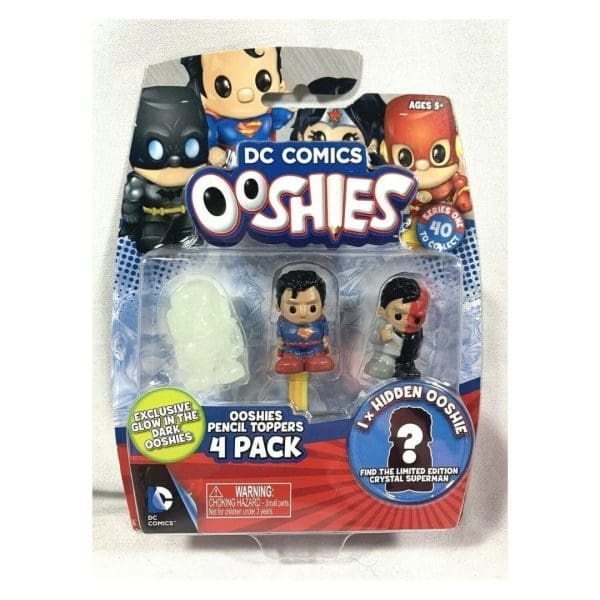 Ooshies DC Comics Series 1 Superman Two Face (4 Pack) Pencil Toppers