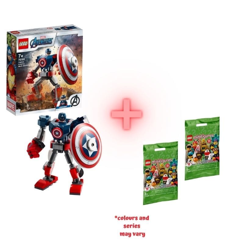LEGO® Super Heroes Captain America Minifigure Avengers Suit Marvel 76168