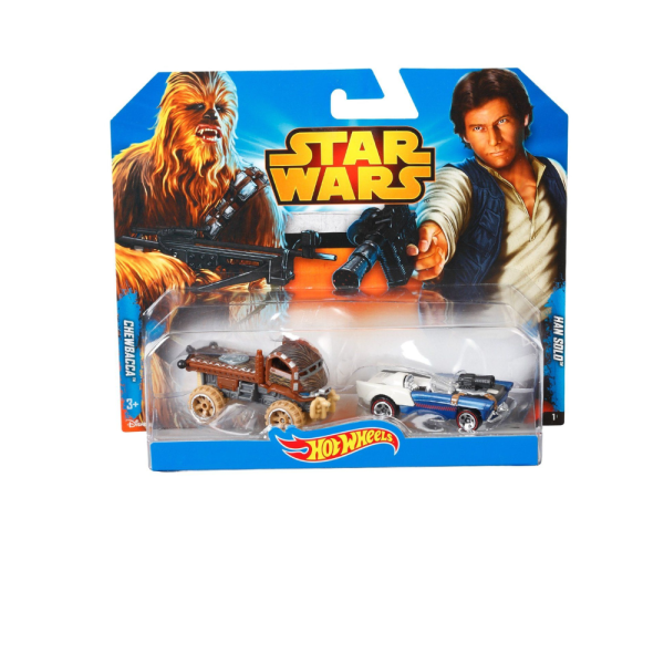 Hot Wheels Star Wars Character Car 2-Pack Han Solo and Chewbacca