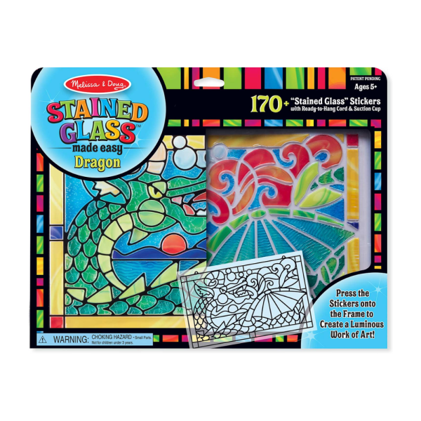 arts and crafts; dragon; animal; stained glass; stickers