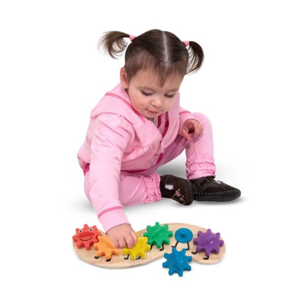 Melissa & Doug Wooden Rainbow Caterpillar Gears