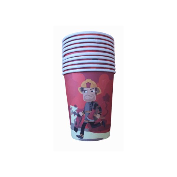 fireman themed cups (pack of 10)